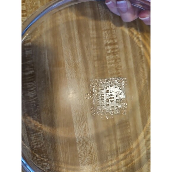 VINTAGE PYREX #209 CLEAR GLASS PIE PLATE CASSEROLE DISH FLAT RIM - Picture 3 of 4